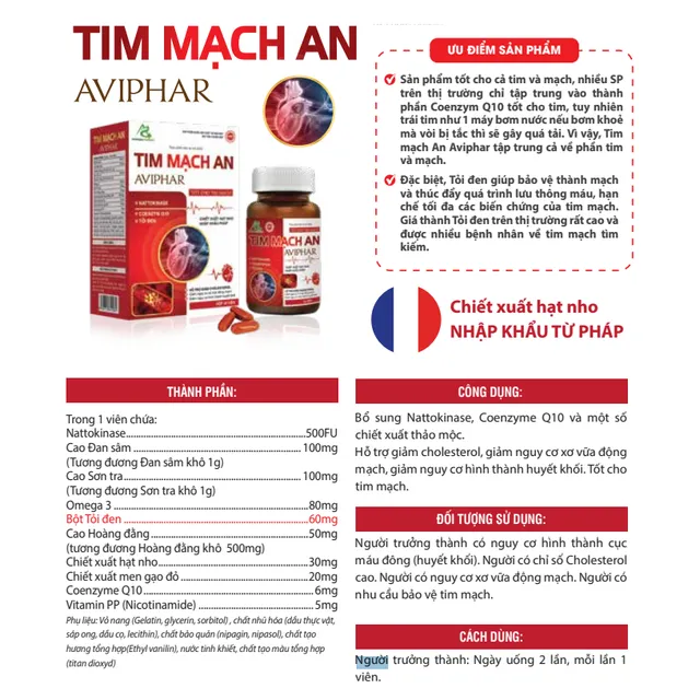 Vi&ecirc;n uống hỗ trợ ph&ograve;ng ngừa đột quị tim mạch