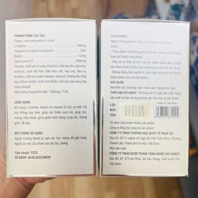lợi &iacute;ch L-Cystine