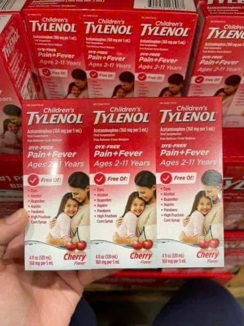 Set 3 chai Siro Tylenol e b&eacute; 2-11t