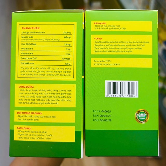 Bổ n&atilde;o vi&ecirc;n xanh đỏ Ginkgo