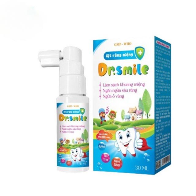 Xịt s&acirc;u răng sản phẩm thảm thực cho em b&eacute; DR.SMILE