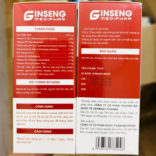 Vi&ecirc;n nh&acirc;n s&acirc;m GINSENG