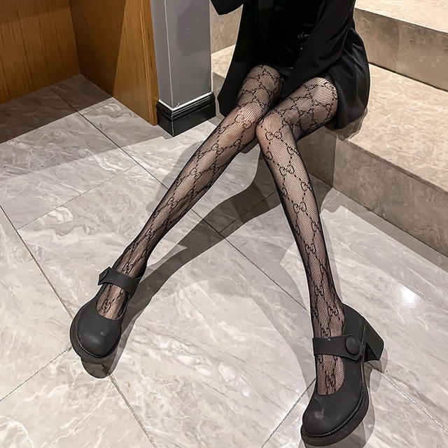 Quần Tất Lưới Nữ Họa Tiết Chữ G Gợi Cảm