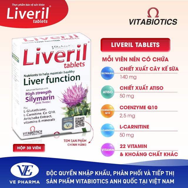 Thực phẩm bảo vệ sức khỏe LIVERIL TABLETS