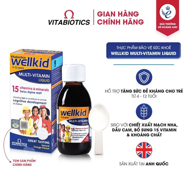 Th&agrave;nh phần WELLKID Multi-Vitamin Liquid