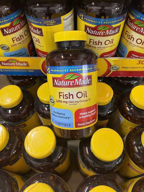 Dầu c&aacute; Omega 3 Nature Made Fish Oil 1200mg
