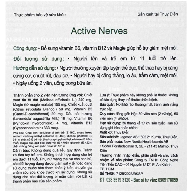 Vi&ecirc;n uống New Nordic Active Nerves