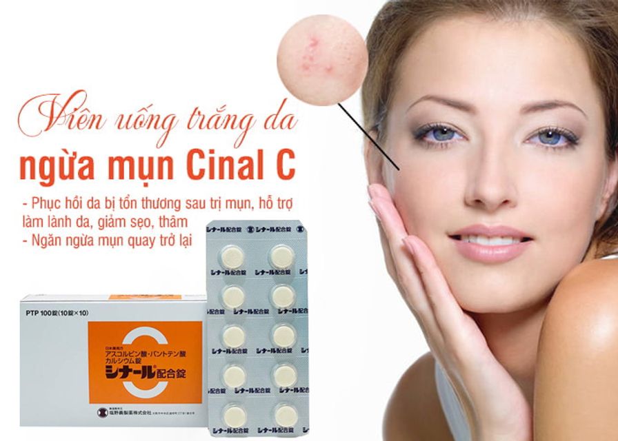 H&igrave;nh ảnh vi&ecirc;n uống Cinal C Vitamin C Nhật Bản