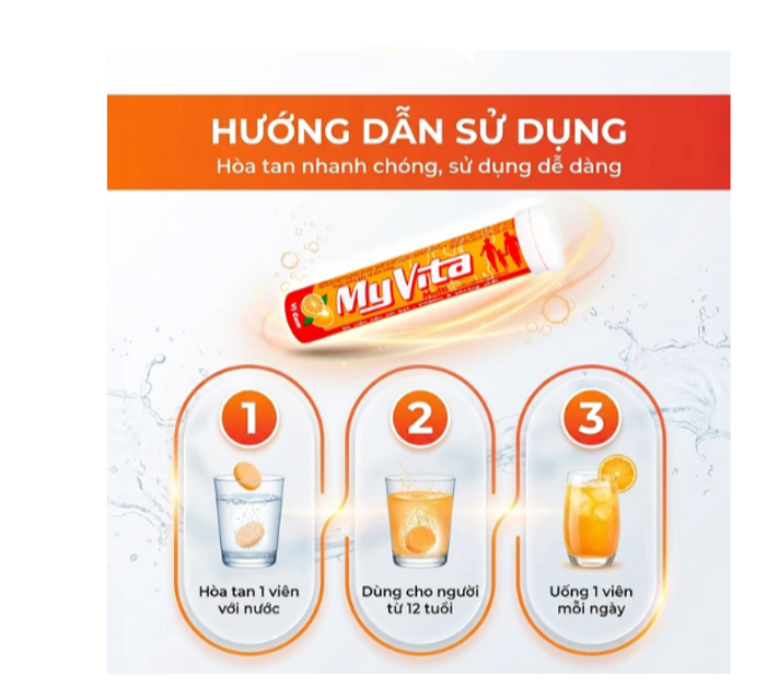 Vi&ecirc;n sủi MyVita Multi SPM vị cam