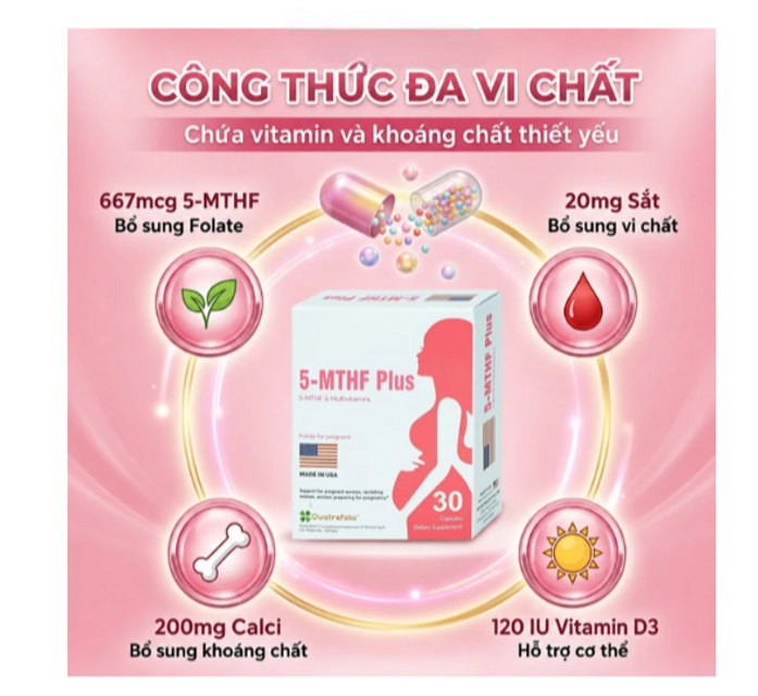 Vi&ecirc;n uống 5-MTHF Plus