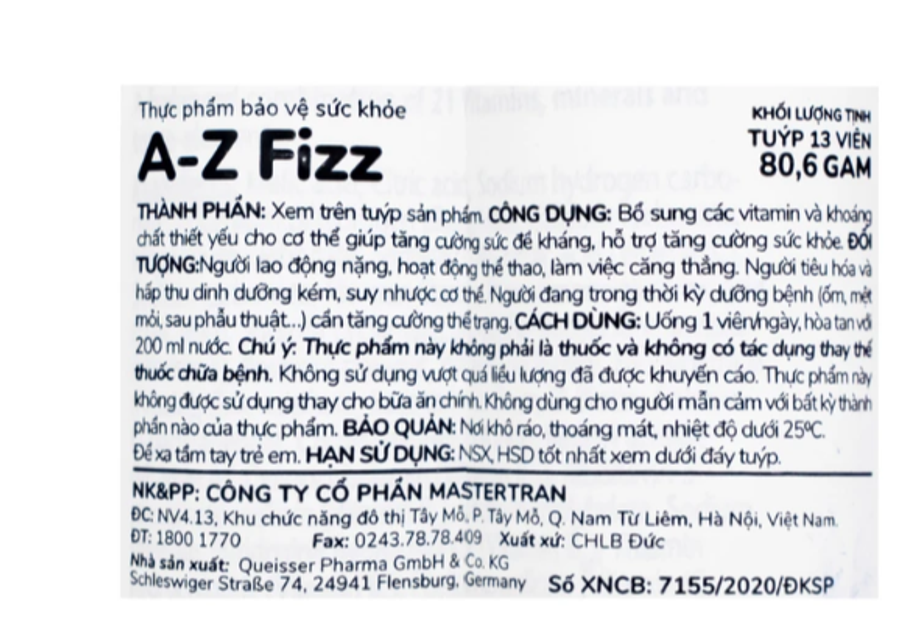 N&acirc;ng cao sức đề kh&aacute;ng với A-Z Fizz