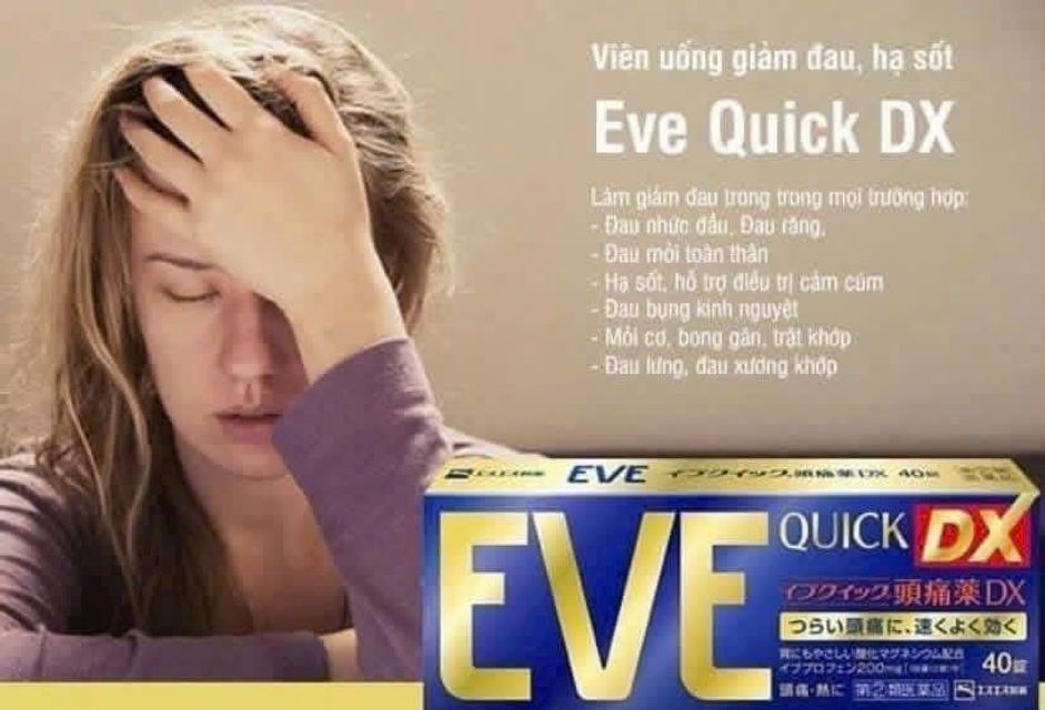 Vi&ecirc;n Uống Giảm Đau Hạ Sốt Eve Quick