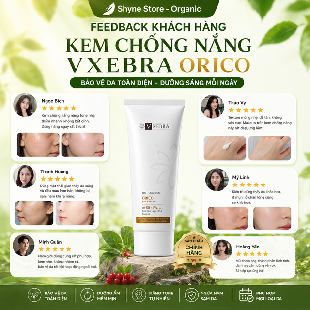 Kem chống nắng Vxebra Orico