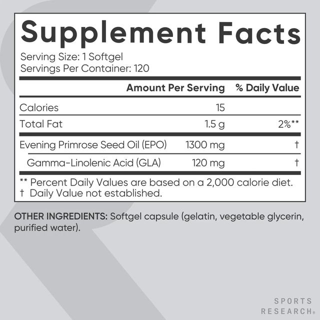 Sports Research 1300mg - Tinh dầu hoa anh thảo