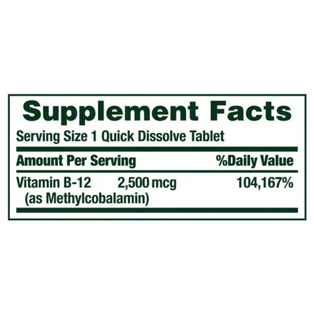 Nature&rsquo;s Bounty Vitamin B12 l&agrave;nh t&iacute;nh cho sức khỏe