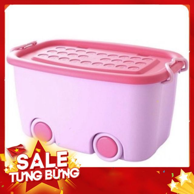 Thùng ô tô đựng đồ chơi có bánh xe