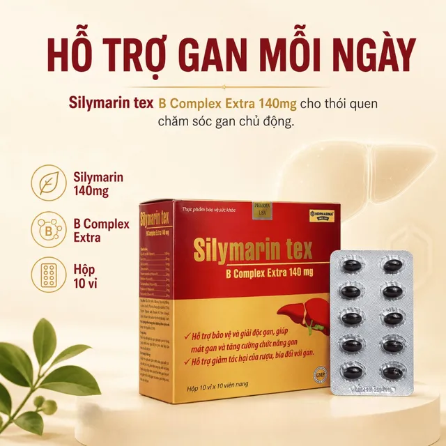 Vi&ecirc;n uống bảo vệ gan SILYMARIN TEX ĐỎ 100V