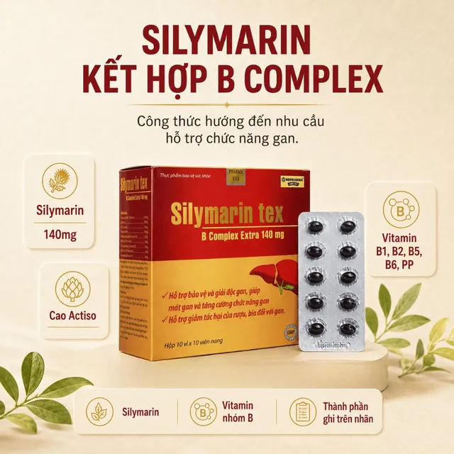Giải độc gan hiệu quả với SILYMARIN TEX ĐỎ 100V