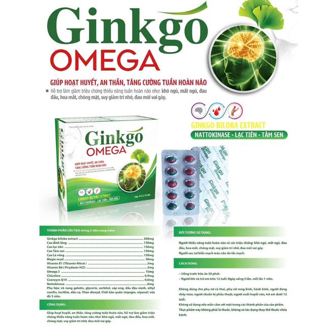 GINKOMEGA 3 Q10 - Hỗ trợ tr&iacute; nhớ