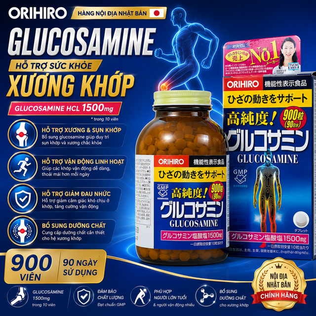 Vi&ecirc;n Uống Glucosamine Orihiro Nhật Bản