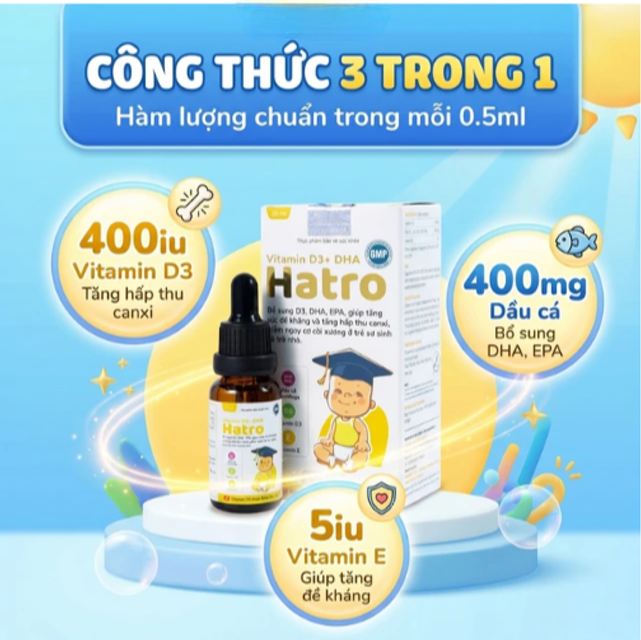 Bổ sung Vitamin D3 Hatro