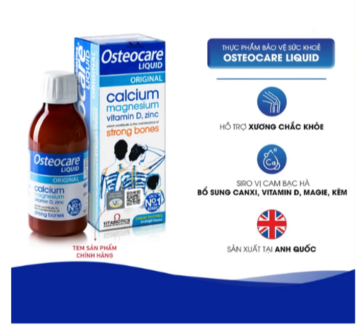 C&ocirc;ng thức dinh dưỡng Osteocare Liquid