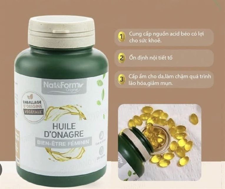 Vi&ecirc;n uống tinh dầu Hoa Anh Thảo Ph&aacute;p Nat & Form