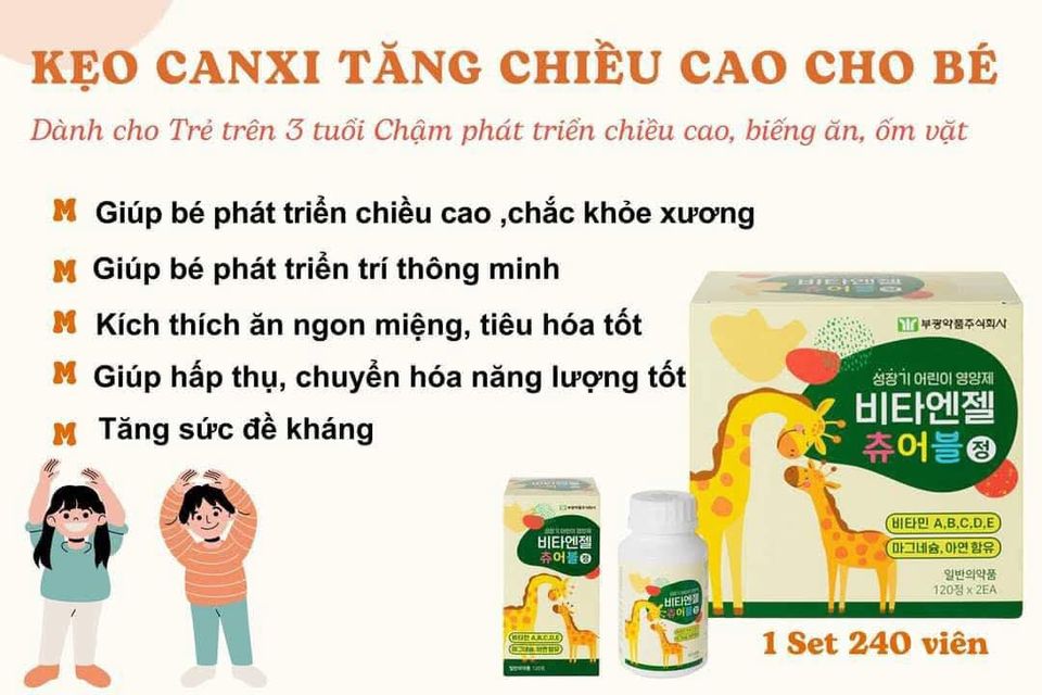Hộp Kẹo Canxi Hươu Cao Cổ H&agrave;n Quốc
