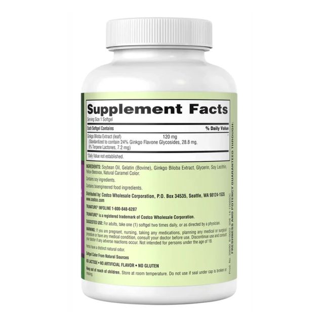 Ginkgo Biloba 120mg Trunature