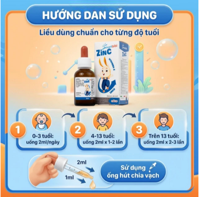 Bảo quản Siro Smartbibi Zinc