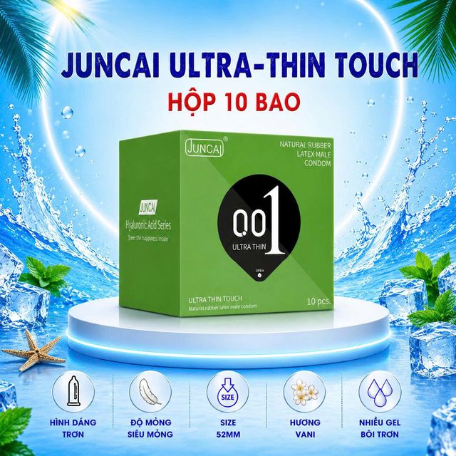 Bao cao su Juncai Touch si&ecirc;u mỏng 001