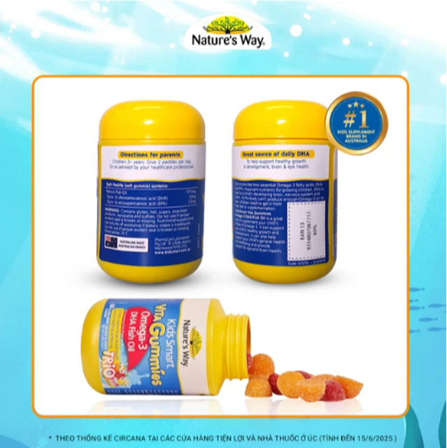 Vi&ecirc;n nhai Kids Smart Vita Gummies Omega-3 DHA