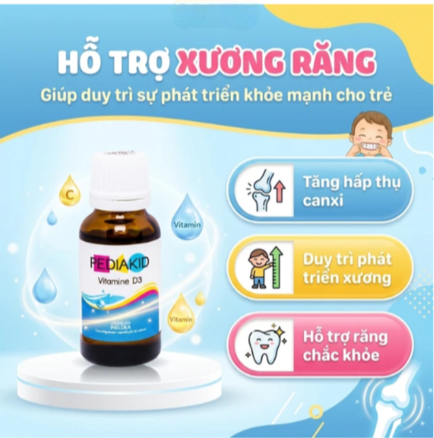 sử dụng sản phẩm Siro Pediakid Vitamin D3