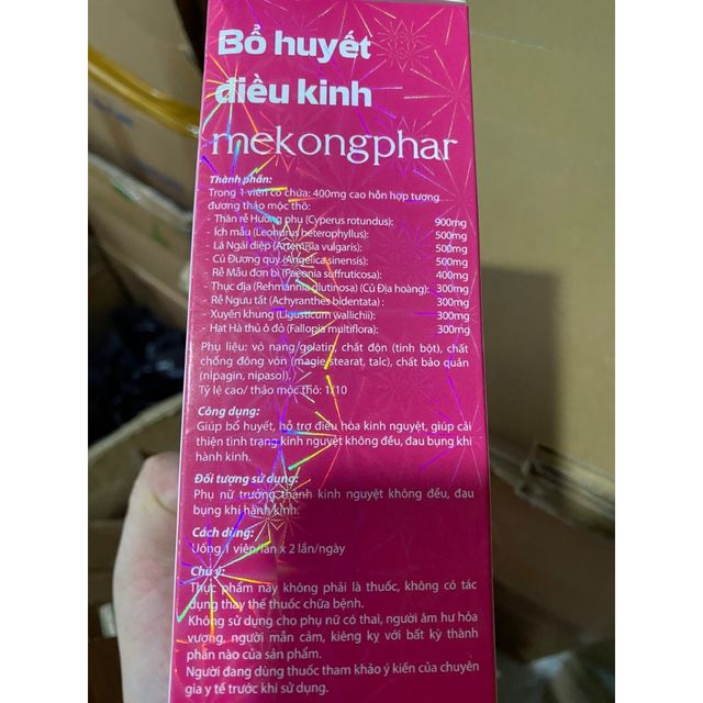 Bổ huyết điều kinh Mekongphar &Iacute;ch Mẫu 4
