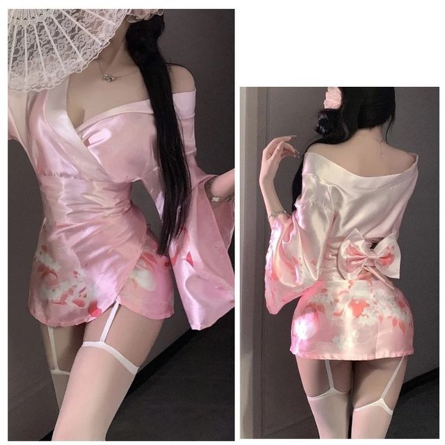 Đồ Ngủ Kimono Nhật Bản Xẻ Ngực