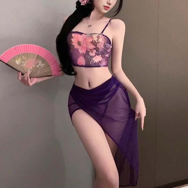 Set Ngủ Hanfu Xẻ T&agrave; Cao Cấp