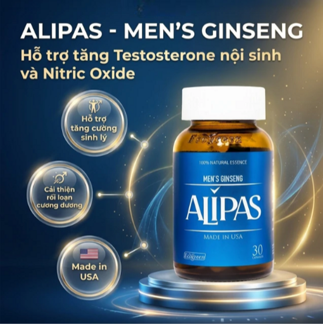Vi&ecirc;n uống tăng cường sức khoẻ ph&aacute;i mạnh Ecogreen Men&rsquo;s Ginseng Alipas - H&igrave;nh ảnh 2