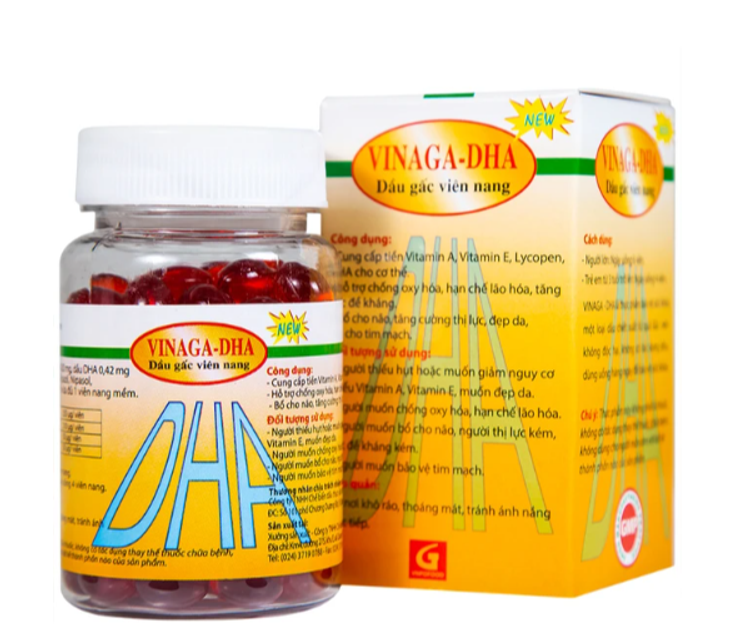 Dầu gấc vi&ecirc;n nang Vinaga - DHA