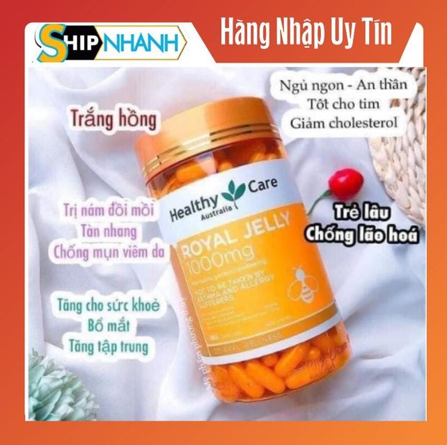 Vi&ecirc;n uống sữa ong ch&uacute;a &uacute;c Heathy Care Royal Jelly 1000