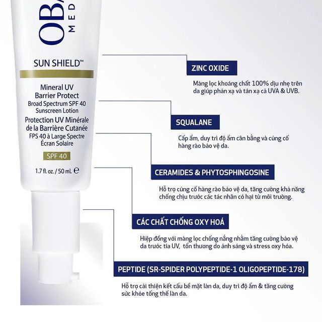 Kem Chống Nắng Obagi Medical Sunshield SPF40