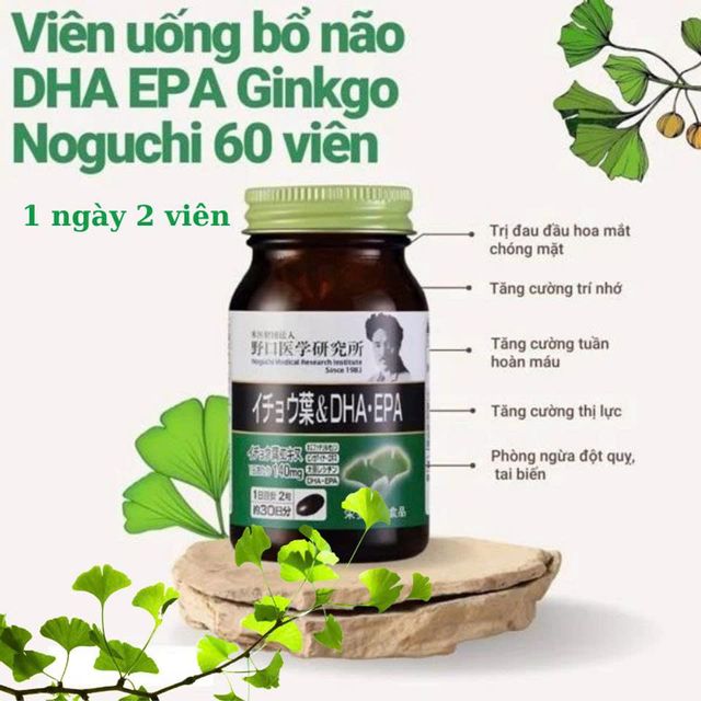 Vi&ecirc;n uống bổ n&atilde;o DHA Ginkgo Noguchi 60v - H&igrave;nh 2