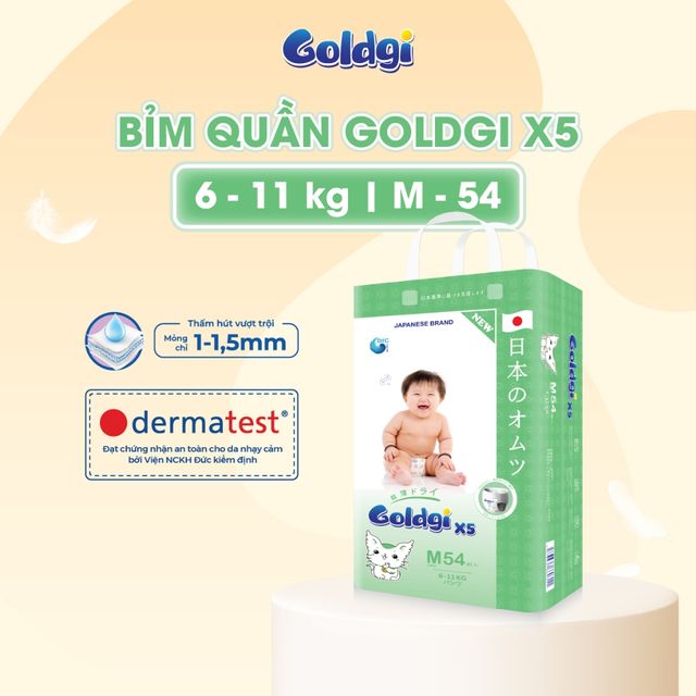 Combo 3 Bỉm quần Goldgi X5