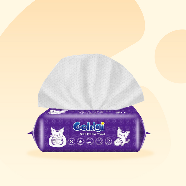Khăn kh&ocirc; Goldgi 80 tờ