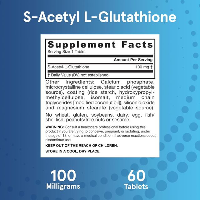 Glutathione Reduce Jarrow 500mg - 60 vi&ecirc;n