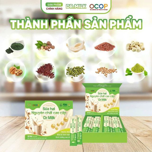 Sữa hạt nguy&ecirc;n chất Dr.Milk - Dinh dưỡng top đầu