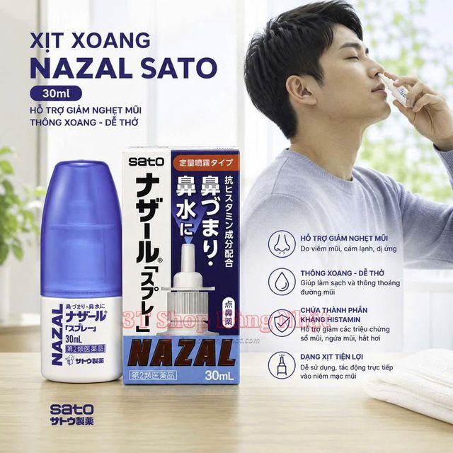 lợi &iacute;ch Dung Dịch Nazal Sato Nhật Bản
