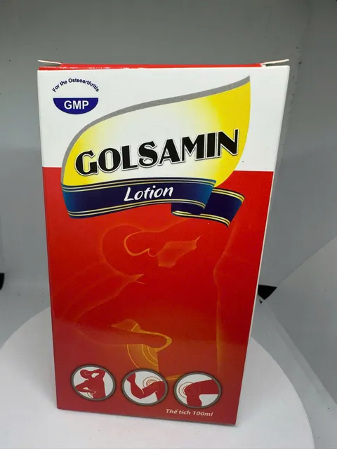 Dầu n&oacute;ng xoa b&oacute;p Golsamin Lotion - K&egrave;m dụng cụ massage