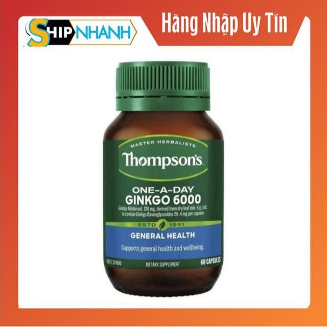 Vi&ecirc;n bổ n&atilde;o Ginkgo 6000mg Thompsom's