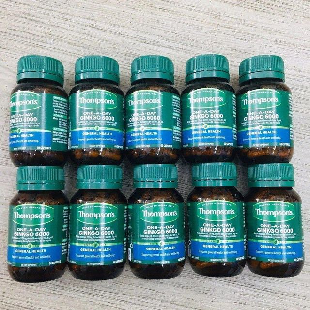 Vi&ecirc;n bổ n&atilde;o Ginkgo 6000mg Thompsom's