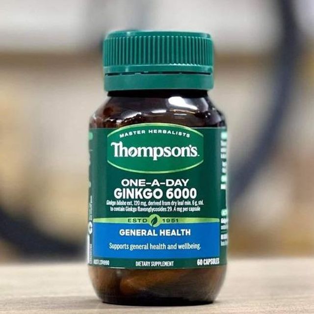 Vi&ecirc;n bổ n&atilde;o Ginkgo 6000mg Thompsom's